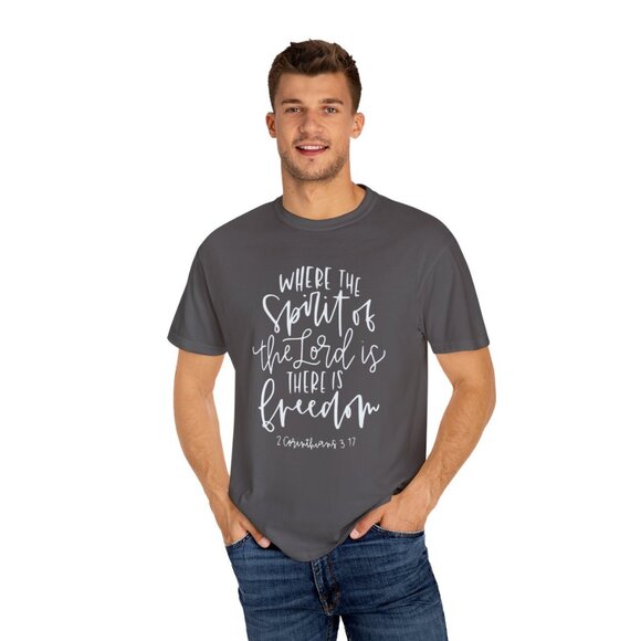 WHERE THE SPIRIT OF THE LORD IS GRAPHIC TEE - Picture 3 of 5